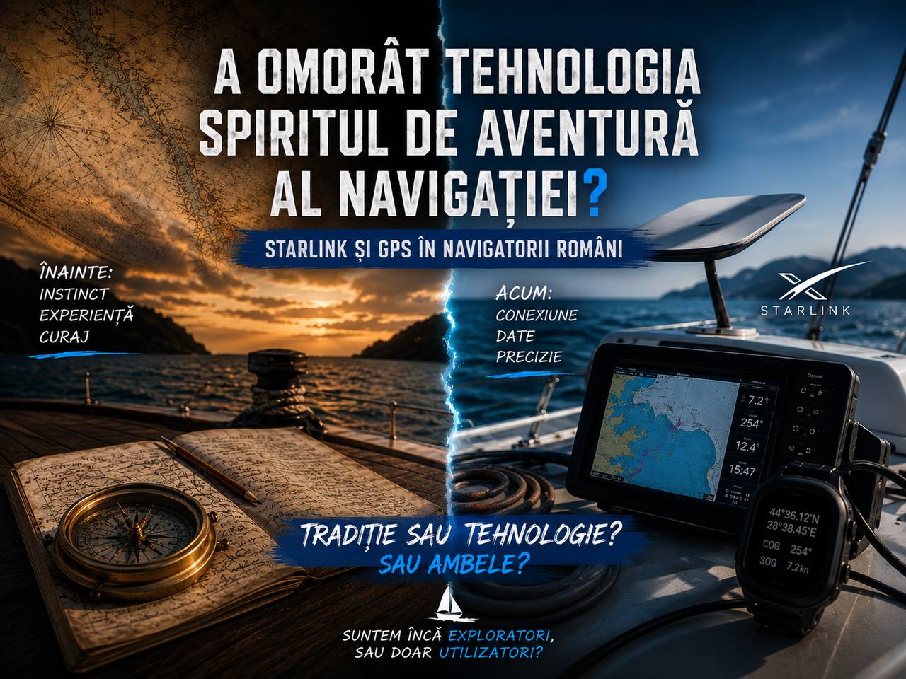 A ucis tehnologia spiritul aventurii pe mare? Starlink, GPS si navigatia moderna vazute din perspectiva navigatorilor romani